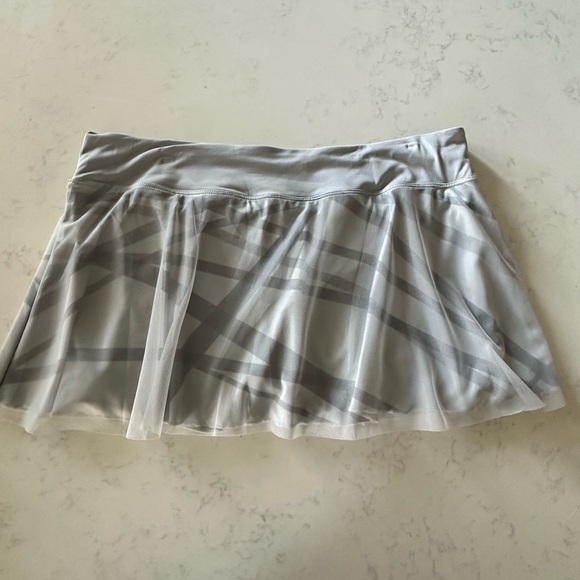 NIKE Gray Silver Tennis Skirt XL X-large Active Tulle - Picture 6 of 9